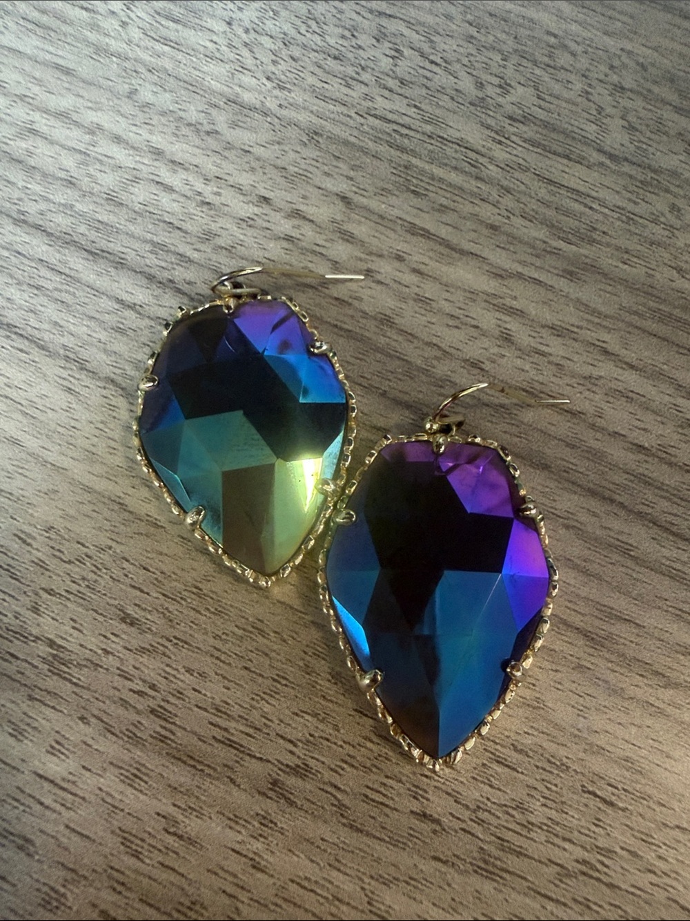 Kendra Scott Iridescent Teardrop Earrings - Blue, Purple, Green
